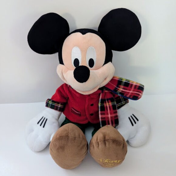 Disney Store Limited Edition Holiday Mickey Mouse Plush Stuffed Animal Toy 2012 - Picture 1 of 5